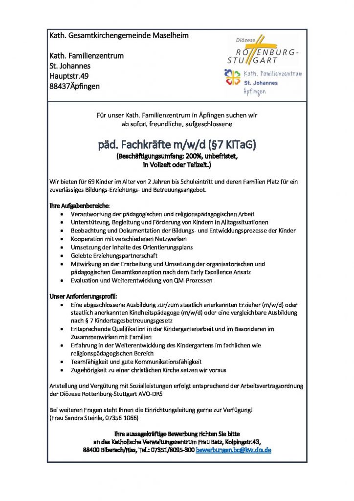 Stellenanzeige Äpfingen 02_2023